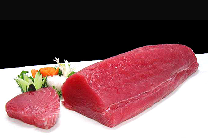 Красивая фотография тунец стейк свежемороженый в рыбном магазине Омега-3 в Митино